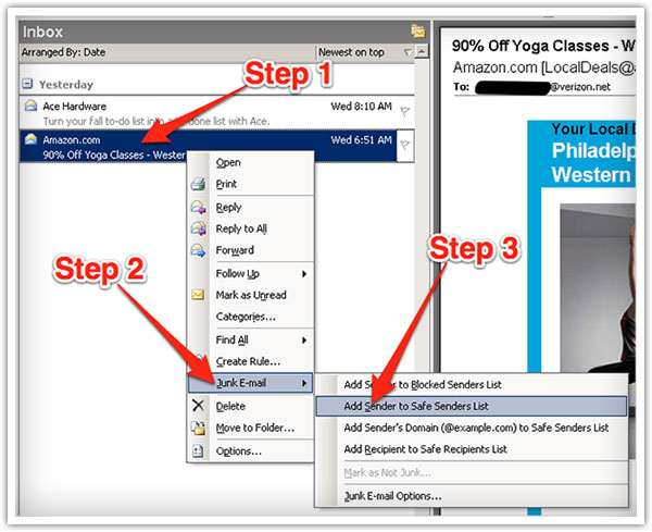 Outlook whitelisting Outlook whitelisting
