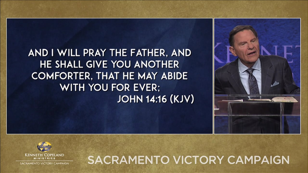 At the 2019 Sacramento Victory Campaign, Kenneth Copeland continues teaching about being God-inside minded. “Oh God be with me,” is an unscriptural prayer. We are IN Him! He’s IN us! He said He’d never leave us! You are the very temple of God! We have access to everything God is, has and knows. At the 2019 Sacramento Victory Campaign, Kenneth Copeland continues teaching about being God-inside minded. “Oh God be with me,” is an unscriptural prayer. We are IN Him! He’s IN us! He said He’d never leave us! You are the very temple of God! We have access to everything God is, has and knows.