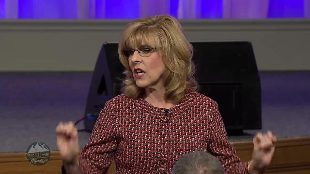 Pastor Terri Copeland Pearsons shares a message on faith foundations during the Sunday morning message at the 2018 Miracles on the Mountain meeting. Pastor Terri Copeland Pearsons shares a message on faith foundations during the Sunday morning message at the 2018 Miracles on the Mountain meeting.