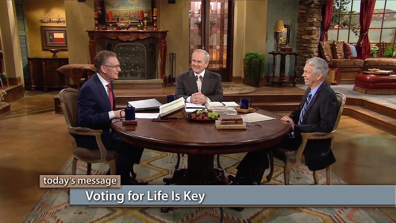 Voting for life is key to any election! Every issue on every ballot in America today is a matter of life and death—to our families and to our nation. Watch George Pearsons, David Barton and Buddy Pilgrim on Believer’s Voice of Victory as they explore the issues that pertain to God’s view of life and how we should always choose life with our vote! Voting for life is key to any election! Every issue on every ballot in America today is a matter of life and death—to our families and to our nation. Watch George Pearsons, David Barton and Buddy Pilgrim on Believer’s Voice of Victory as they explore the issues that pertain to God’s view of life and how we should always choose life with our vote!