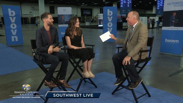 Watch Tim Fox and Greg Stephens as they interview backstage Jeremy and Sarah Pearsons and others at the Saturday evening session of the 2018 Southwest Believers' Convention. Watch Tim Fox and Greg Stephens as they interview backstage Jeremy and Sarah Pearsons and others at the Saturday evening session of the 2018 Southwest Believers' Convention.