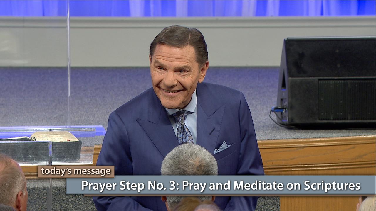 Don’t let Satan talk you out of what God’s promised you! Watch Kenneth Copeland on Believer’s Voice of Victory share prayer step No. 3, for prayer that brings results. When you pray and meditate on Scriptures, you will begin to stand on the rock of God’s WORD and see yourself with the answer. That’s how you stop the enemy in his tracks! Don’t let Satan talk you out of what God’s promised you! Watch Kenneth Copeland on Believer’s Voice of Victory share prayer step No. 3, for prayer that brings results. When you pray and meditate on Scriptures, you will begin to stand on the rock of God’s WORD and see yourself with the answer. That’s how you stop the enemy in his tracks!