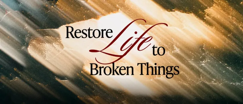 Abstract golden and white streaks of light symbolize God’s power to restore life and bring hope to broken things, reflecting healing, renewal, and spiritual victory.